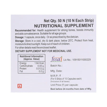 Baksons Vitamin D Plus Capsule 50