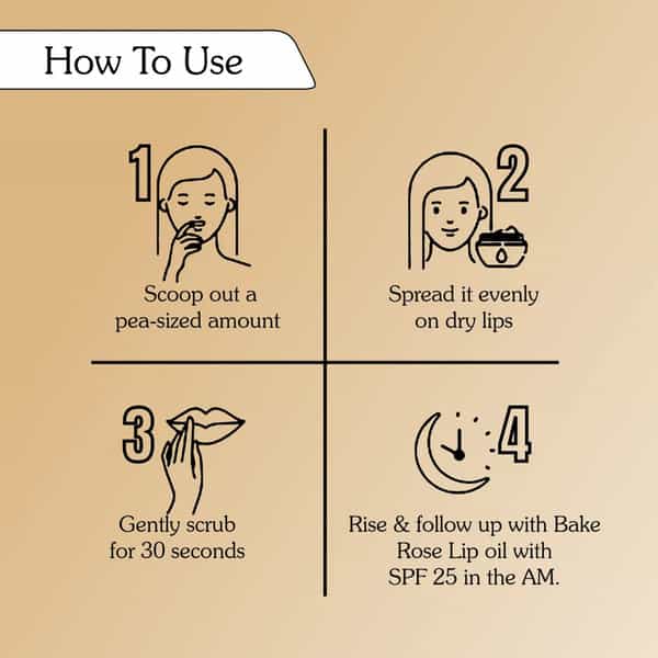 Bake Vitamin C Vanilla Lip Scrub For Dark Lips | Exfoliates & Hydrates | 25G