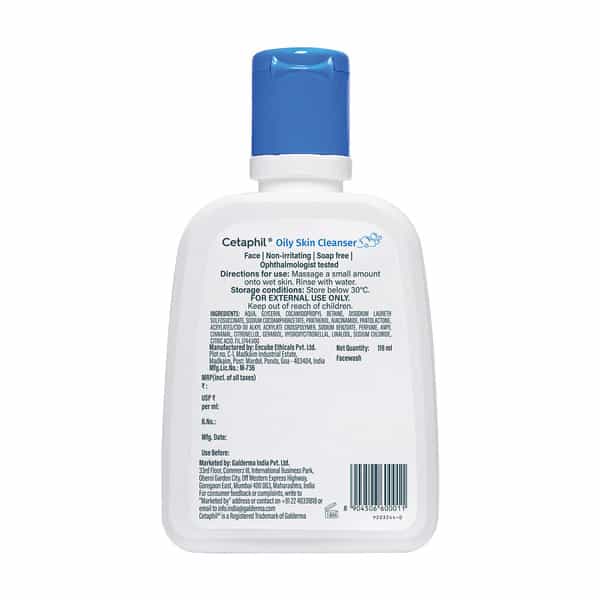 Cetaphil Oily Skin Cleanser | Combination To Oily & Sensitive Skin | 118 Ml
