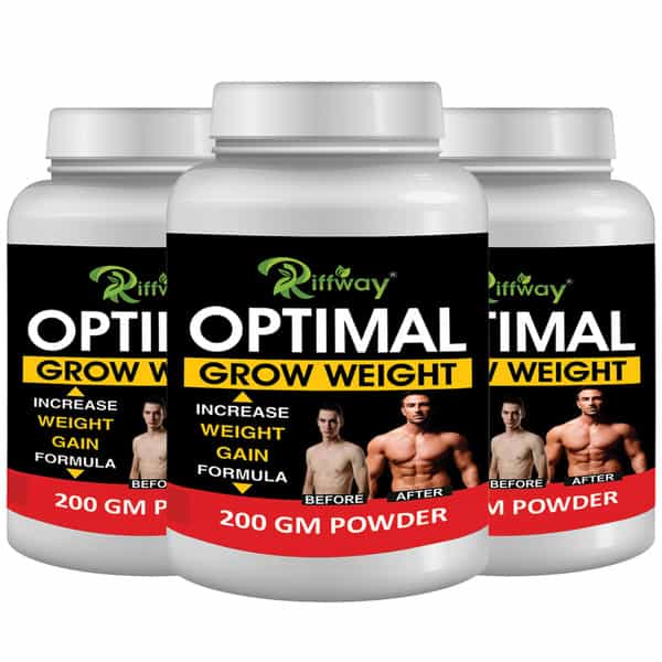 Riffway Optimal Grow Weight Weight Gain Powder (3X200gm)