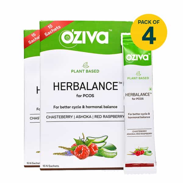 Oziva Herbalance For Pcos (With Myo- Inositol) | Natural Drink For Pcos Management (60 Sachets)