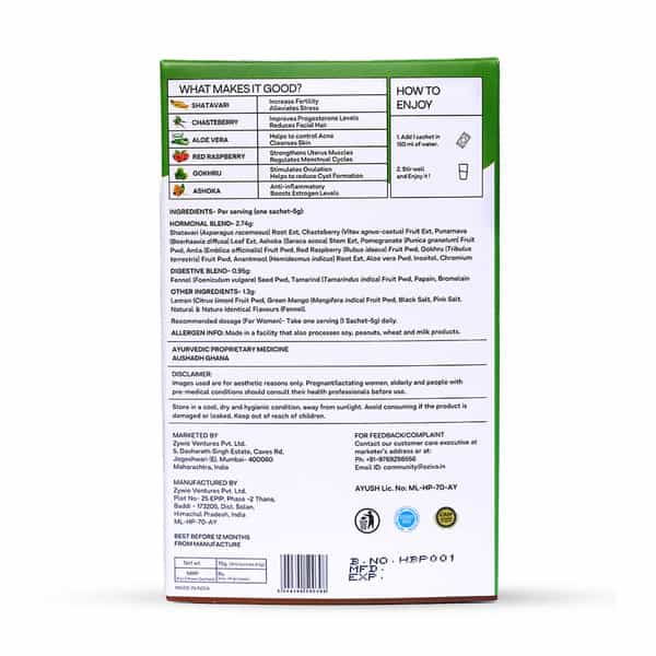 Oziva Herbalance For Pcos (With Myo- Inositol) | Natural Drink For Pcos Management (60 Sachets)