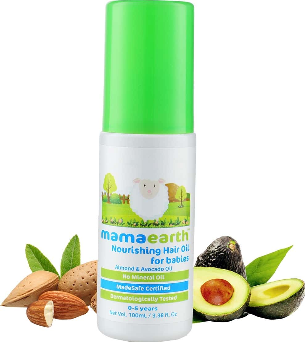 Buy MAMAEARTH NOURISHING BABY HAIR OIL BOTTLE OF 100 ML Online & Get ...