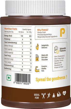 Pintola Choco Spread Crunchy Peanut Butter 1kg Jar