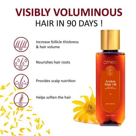 Omeo Arnica Hair Oil With Arnica & Jaborandi | 100% Herbal Extract | Unisex - 100Ml