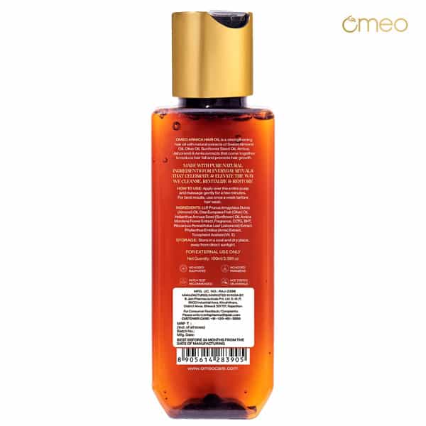 Omeo Arnica Hair Oil With Arnica & Jaborandi | 100% Herbal Extract | Unisex - 100Ml