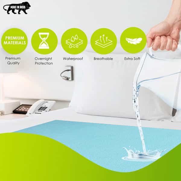 Beebaby Ultradry Baby Waterproof Bed Protector / Dry Sheet - Small 50 X 70 Cm (Sky Blue)