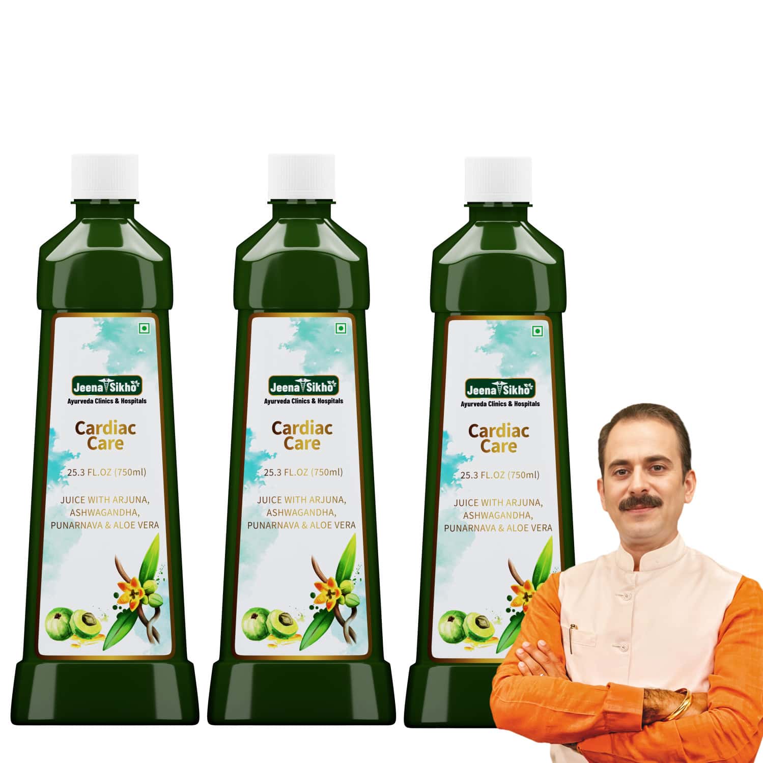 Jeena Sikho Cardiac Care Juice For Healthy Heart Wellness - 750ml (pack Of 3)