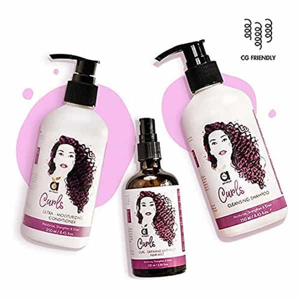 Anveya Curls Care Kit - Shampoo Conditioner & Hair Mist(600Ml)