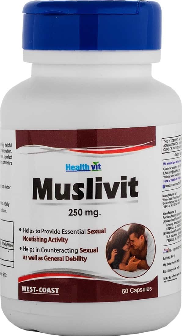 Healthvit Muslivit Natural Safed Musli 250mg -60 Capsules