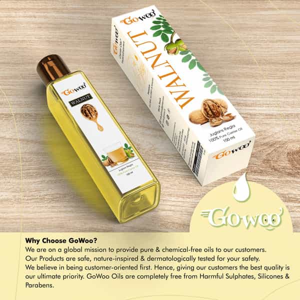 Go Woo 100% Pure Walnut Carrier Oil Cold Pressed 100 Ml