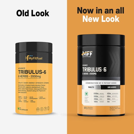 Myfitfuel Tribulus Terrestris +6 Herbs (2000mg) (120 Tablets) +Ginseng Kaunj Safed Musli Ashwagandha