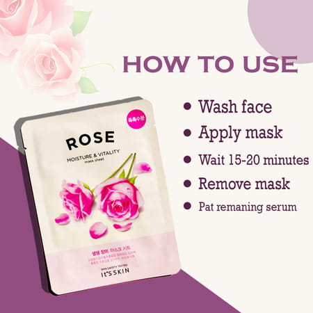 It'S Skin The Fresh Mask Sheet - Rose - Pack Of 3