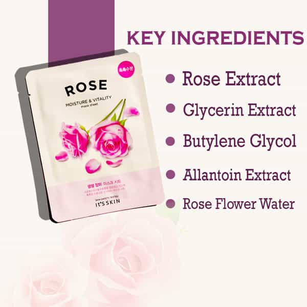 It's Skin The Fresh Mask Sheet - Rose - Pack Of 3
