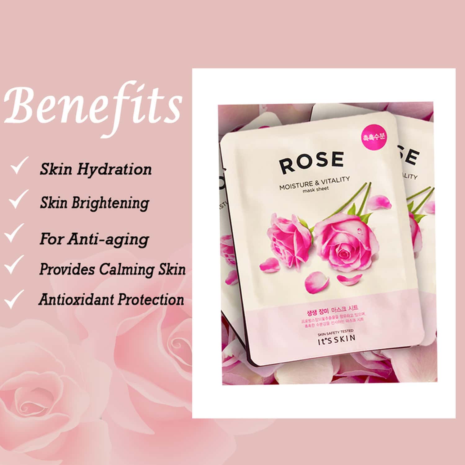 Buy IT'S SKIN THE FRESH MASK SHEET - ROSE - PACK OF 3 Online & Get