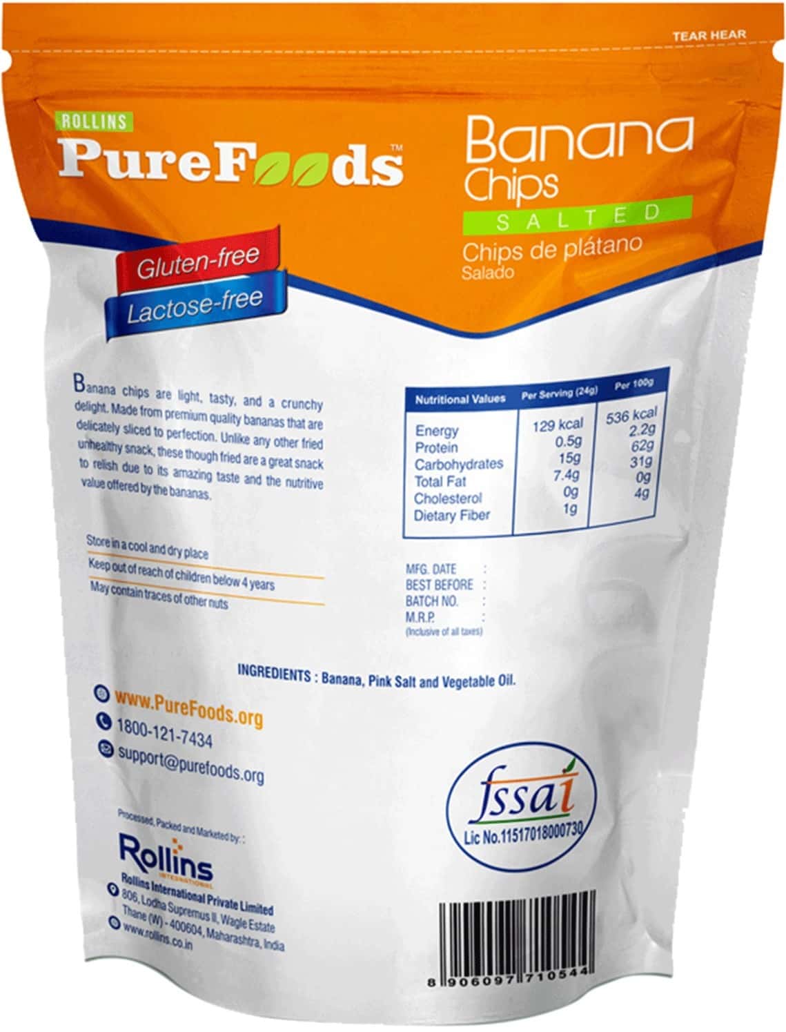 Buy PUREFOODS LIGHTLY SALTED BANANA CHIPS 142G PACK Online & Get Upto