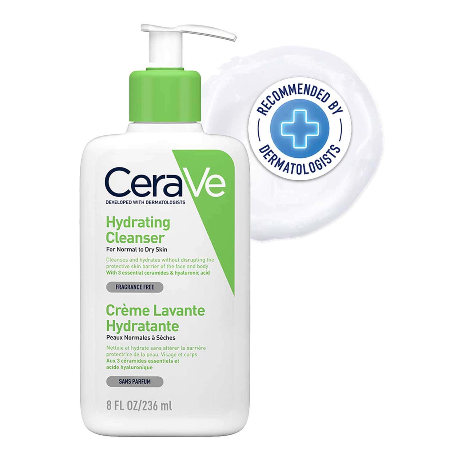 Cerave Hydrating Non-foaming Daily Facial Cleanser For Normal To Dry Skin - 236ml