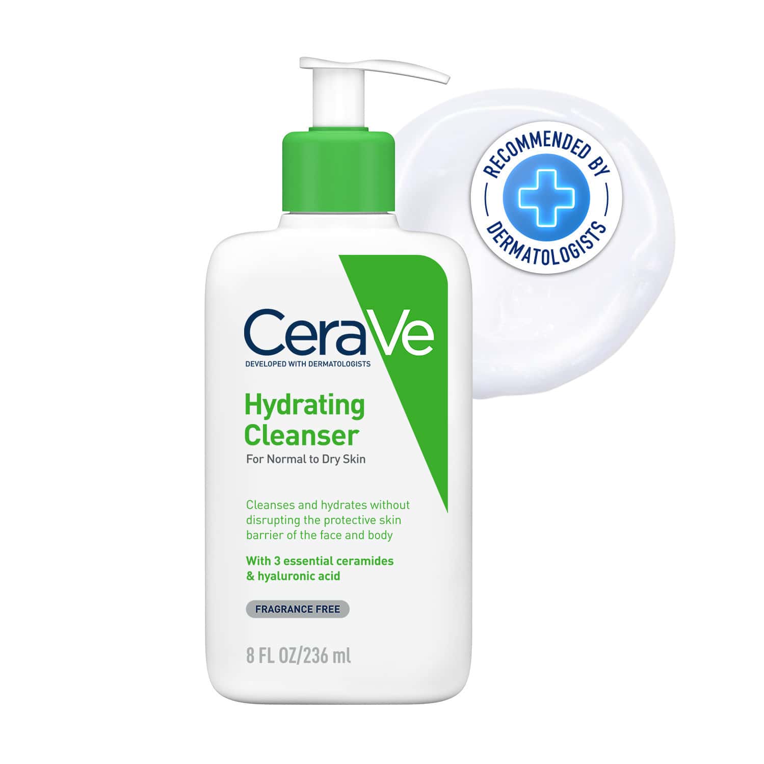Cerave Hydrating Non-foaming Daily Facial Cleanser For Normal To Dry Skin - 236ml