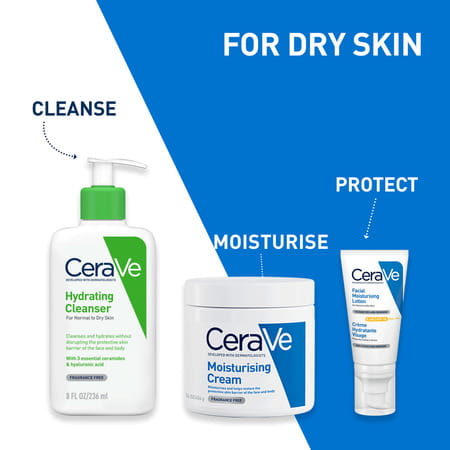 Cerave Hydrating Non-Foaming Daily Facial Cleanser For Normal To Dry Skin - 236ml