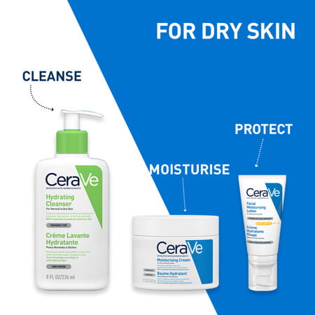 Cerave Hydrating Non-Foaming Daily Facial Cleanser For Normal To Dry Skin - 236ml