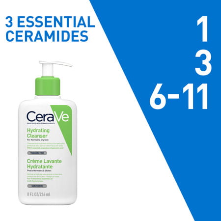 Cerave Hydrating Non-Foaming Daily Facial Cleanser For Normal To Dry Skin - 236ml