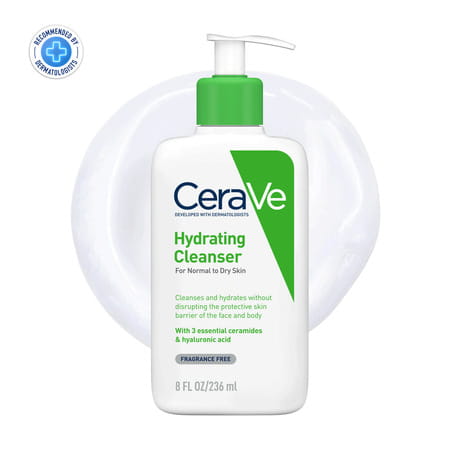 Cerave Hydrating Non-Foaming Daily Facial Cleanser For Normal To Dry Skin - 236ml