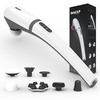 Beatxp Stream Elite Cordless Full Body Massager For Pain Relief With 4 Attachments (White & Grey)