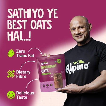 Alpino High Protein Overnight Super Oats Dark Chocolate Pouch 1 Kg