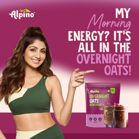 Alpino High Protein Overnight Super Oats Dark Chocolate Pouch 1 Kg