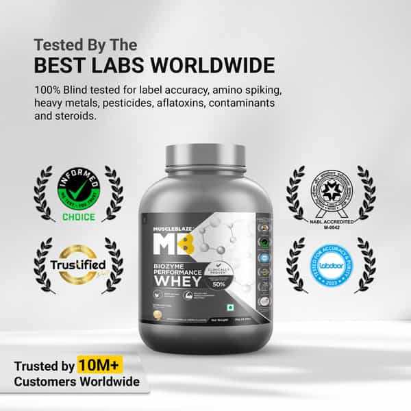 Muscleblaze Biozyme Performance Whey Protein | French Vanilla Crme | 2Kg & Creatine | Combo Pack