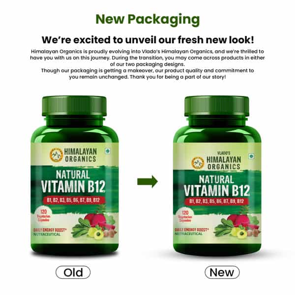 Vlado's Himalayan Organics Natural Vitamin B12 - 120 Veg Capsules