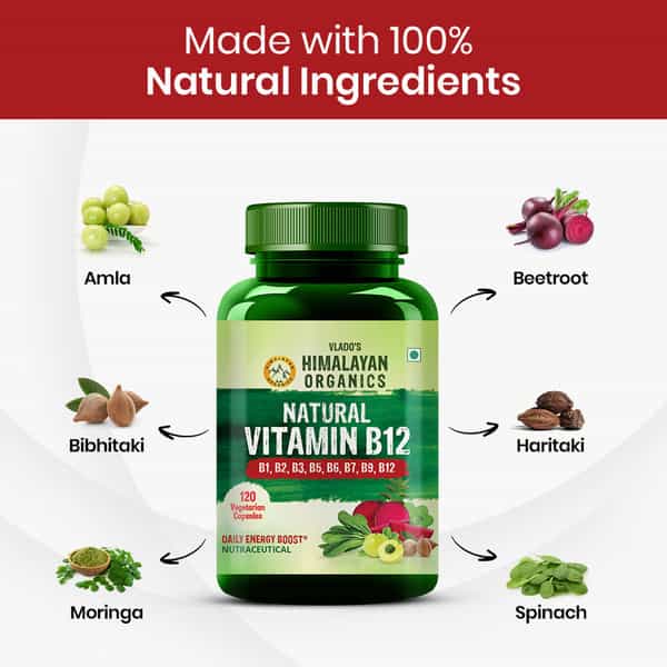 Vlado's Himalayan Organics Natural Vitamin B12 - 120 Veg Capsules