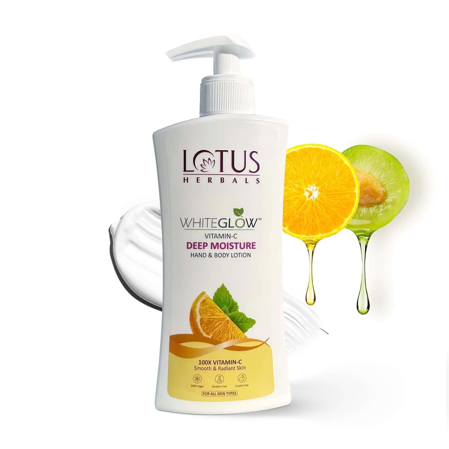 Lotus Herbals Whiteglow Vitamin C Deep Moisture Hand & Body Lotion Moisturises And Brightens | 270ml