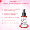 Vriksha Multi Purpose Rose Oil For Face | Skin | Hair & Nails With Organic Extracts Of Rose | 100 Ml
