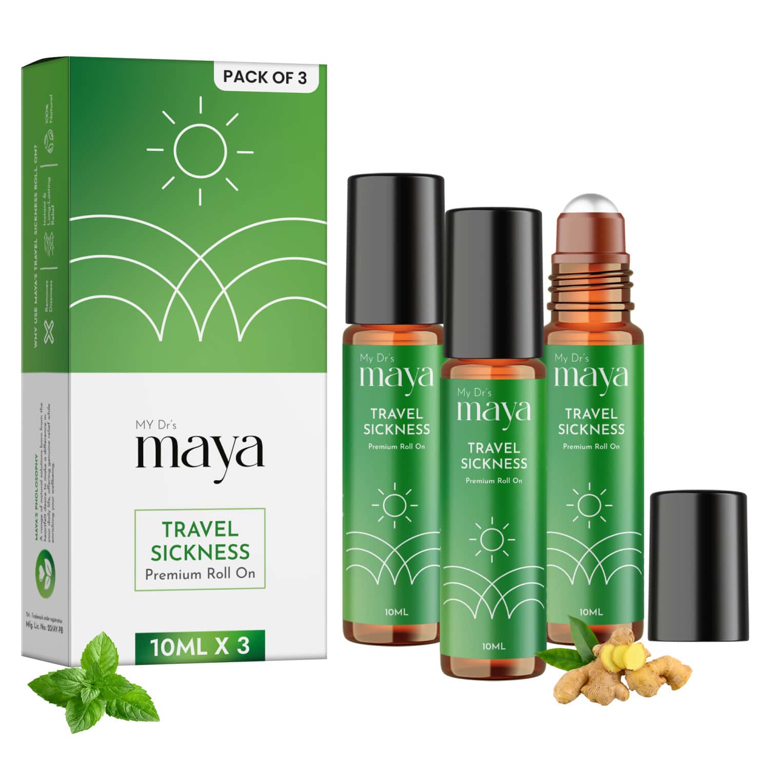 Maya Travel Sickness Roll On | Pack Of 3