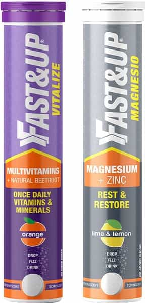 Fast&Up Daily Multivitamins Tube Of 20 Tablets & Magnesio Daily Stress Relief Tube Of 20 Tablets