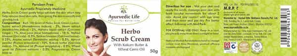Al-Ayurvedic Life Herbo Scrub Cream - 50G Pack Of 2