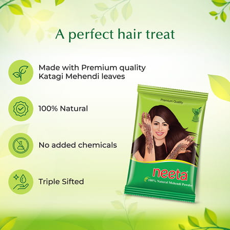 Neeta Mehendi Powder 1kg | 100% Natural Henna Mehandi Powder For Hair | Hand & Feet