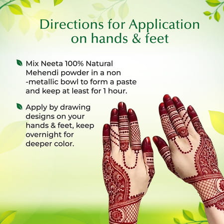 Neeta Mehendi Powder 1kg | 100% Natural Henna Mehandi Powder For Hair | Hand & Feet