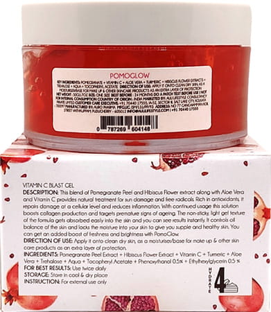 Auli Pomoglow Antioxidant Rich Damage Repair Pore Minimising Skin Tightening Pomegranate Gel - 50Gm