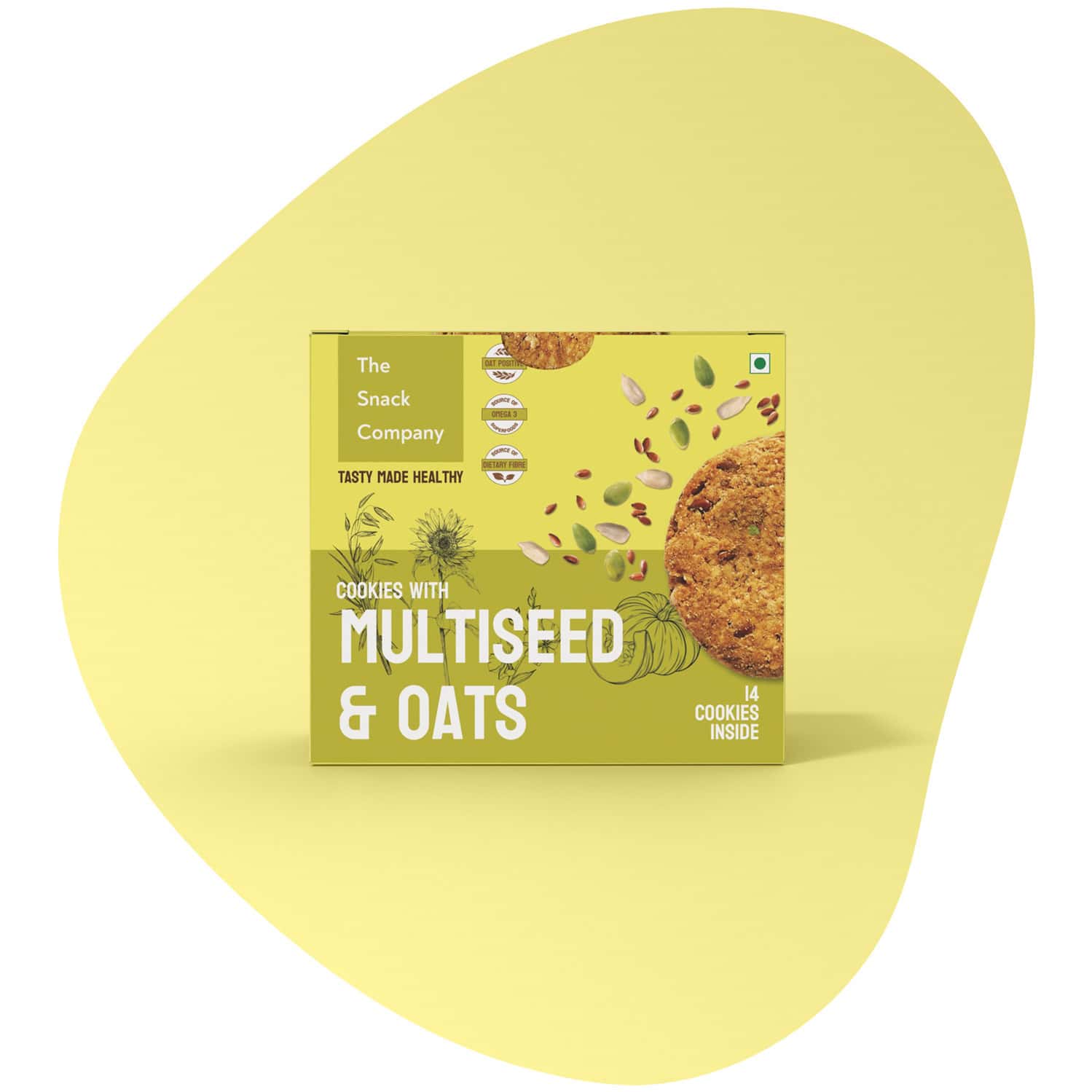 The Snack Company Multi Seed Oat Cookies - 210gm
