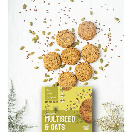 The Snack Company Multi Seed Oat Cookies - 210Gm