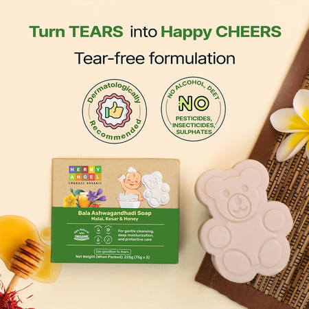 Herby Angel Bala Ashwagandhadi Soap For Babies & Kids | 75g