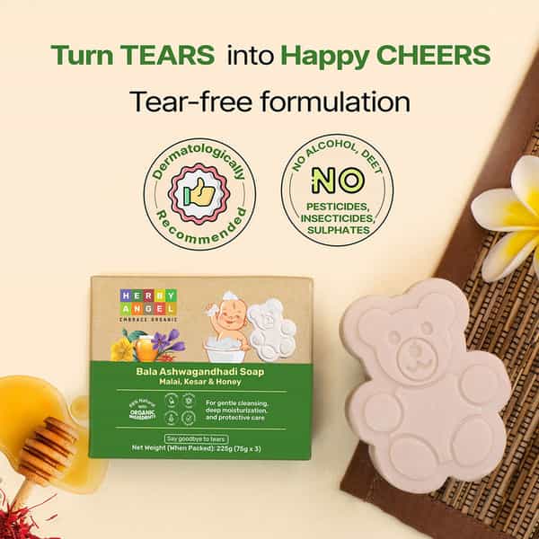 Herby Angel Bala Ashwagandhadi Soap For Babies & Kids | 75G