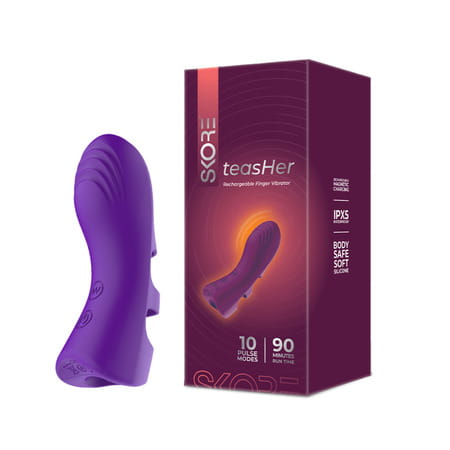 Skore Teasher Rechargeable Finger Vibrator 1 Nos