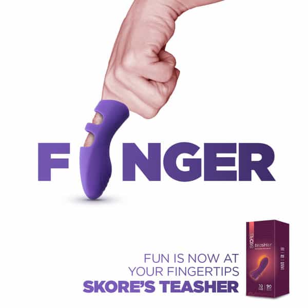 Skore Teasher Rechargeable Finger Vibrator 1 Nos
