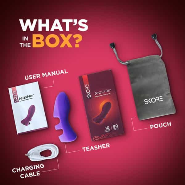 Skore Teasher Rechargeable Finger Vibrator 1 Nos