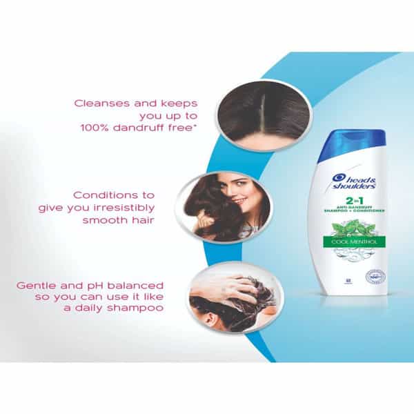 Head & Shoulders Cool Menthol 2-In-1 Shampoo + Conditioner - 180Ml