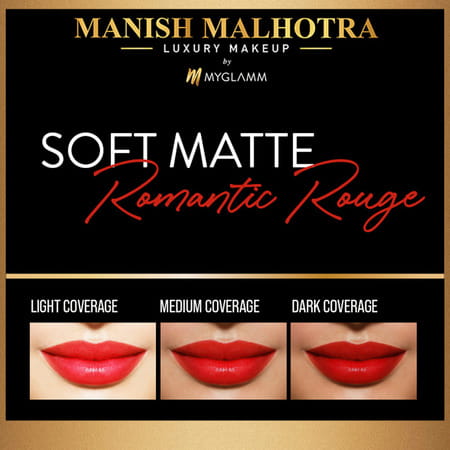 Manish Malhotra Beauty By Myglamm Soft Matte Lipstick-Romantic Rouge