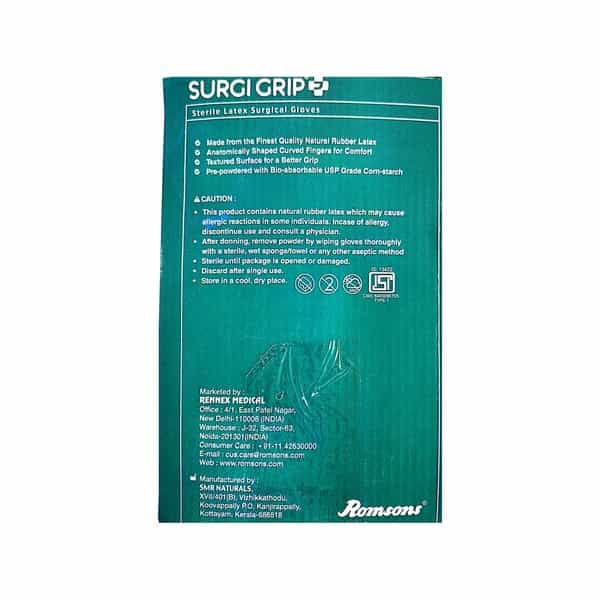 Surgi Grip Sterile Latex Gloves Size 7 Box Of 100